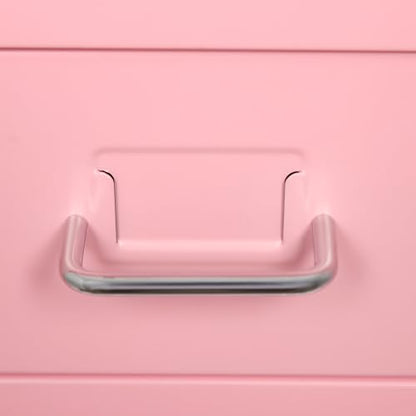 6 Drawer Mobile File Cabinet with Lock,Under Desk Metal Filing Cabinets for Home Office Organizer,Small Rolling Printer Stand with Wheels,for Letters,Legal,A4 (Pink) - color: Pink