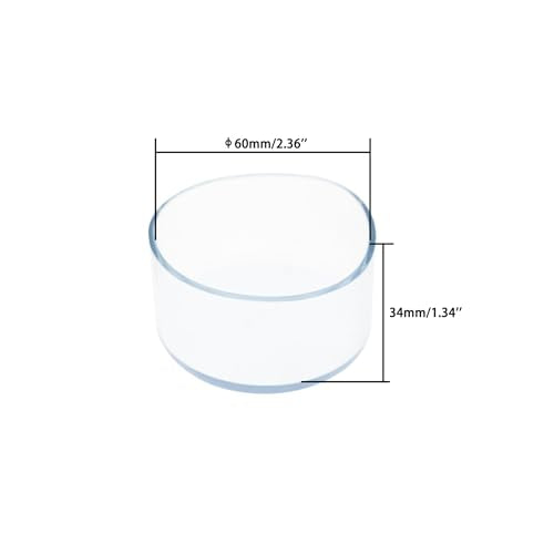 Round Chair Leg Caps,PVC Furniture Feet Covers,TTZEZE Transparent Round Floor Protectors,Clear Table Feet Covers Preventing Plastic Chair Leg Covers Scratches and Noise 60mm/2.36'', 12 - size: 2.36 inches