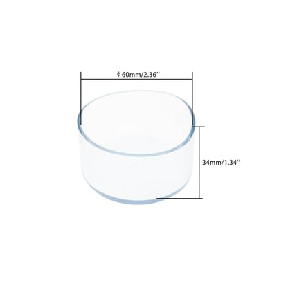 Round Chair Leg Caps,PVC Furniture Feet Covers,TTZEZE Transparent Round Floor Protectors,Clear Table Feet Covers Preventing Plastic Chair Leg Covers Scratches and Noise 60mm/2.36'', 12 - size: 2.36 inches