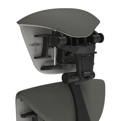 OFFICE LOGIX SHOP Embody Headrest Compatible with Herman Miller Embody Chair (Grey Rhythm Fabric/Graphite Frame) - color: Grey Rythem Fabric/Graphite Frame
