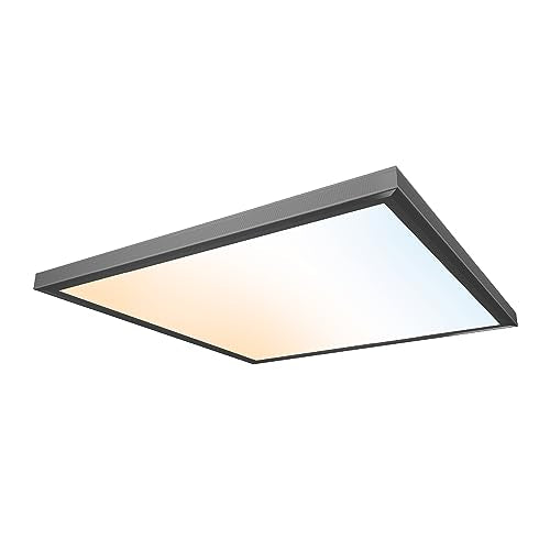 UltraLux 2x2 Surface Mount Slim LED Panel Dimmable 3CCT Matte Black 1Pk - color: Matte Black, size: 2X2 (1 Pack)