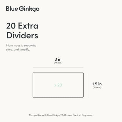 Blue Ginkgo 20-Drawer Cabinet Dividers, 20-Pack - color: Clear, size: 20 Drawer
