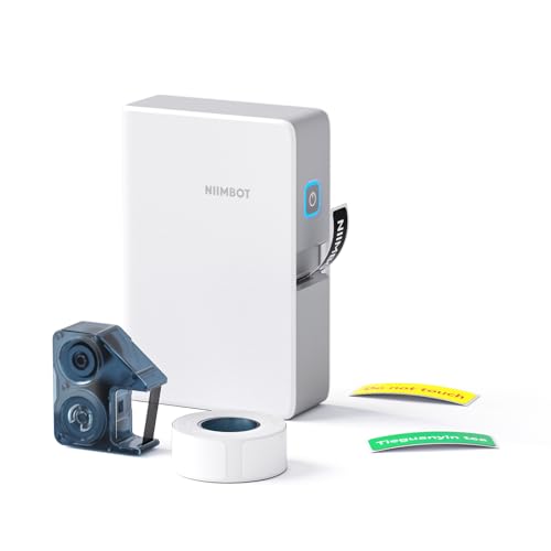 NIIMBOT N1 Label Maker with Tape, Portable Bluetooth Label Printer, White