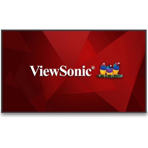 ViewSonic CDE5530 55" 4K UHD Wireless Presentation Display 24/7 Commercial Display with Portrait Landscape, HDMI, USB, USB C, WiFi/BT Slot, RJ45 and RS232