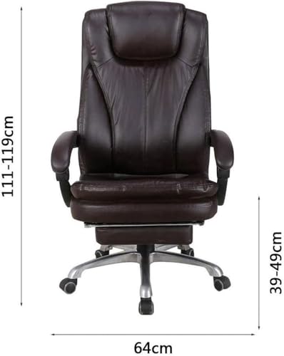 Ergonomic Executive Office Chair with Footrest and Degree Tilt Modern High Back Boss Desk Chair Comfortable Swivel Seating for Study Room and Home Office(Black) - color: Black