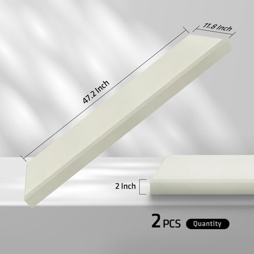 2 Pack Fiberglass Acoustic Panels 48"x12"x2" Soundproof Panels, Off White - color: Off White