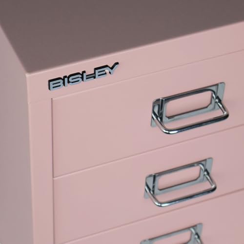 Bisley 3-Drawer Steel MultiDrawer Cabinet - Palest Pink - color: Palest Pink, size: 3 Drawer