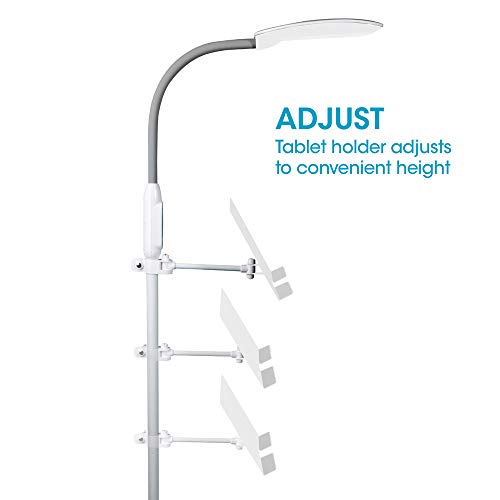 OttLite LED Floor Lamp with USB Port, White - color: White