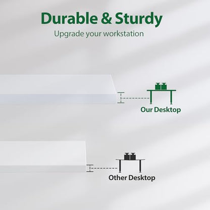 Agilestic Electric Height Adjustable Standing Desk, 63 Inch, White | Smooth Height Adjustment, Memory Presets, Hooks, Stable Steel Frame,154 lbs Capacity, Easy Assembly, Splice Board - color: White, size: 63 x 24 Inch