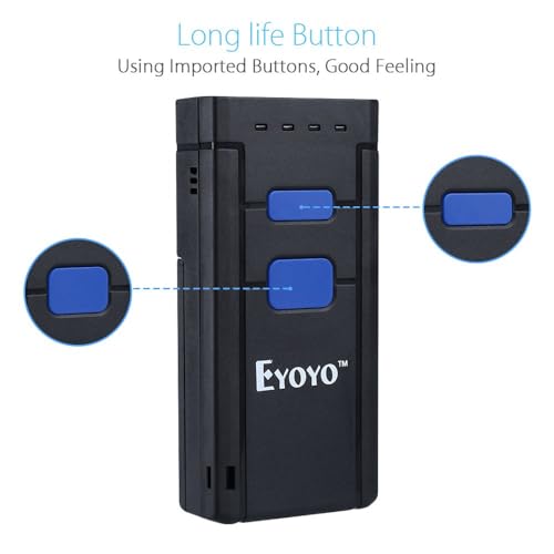 Eyoyo 3-in-1 Portable Mini 1D Inventory Bluetooth Barcode Scanner Wireless
