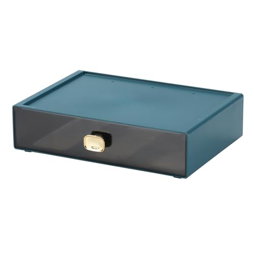 Desktop Storage Drawers, Plastic Countertop Printer Paper Organizer | Blue 1 Large Deep Drawer for Office Supplies, Makeup Organizer, Tabletop Pen Holder, Desk Organization, Teacher Toolbox - color: 1 Large Drawer, Blue