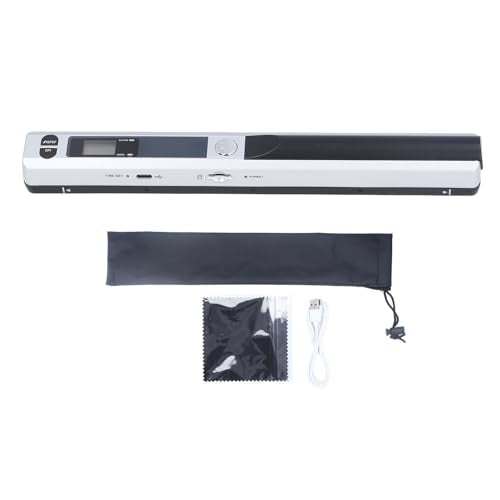 Focket Portable Document Scanner, 900 Dpi Handheld Photo Scanner Compact Lightweight with 32GB SD Card Storage for Home Office Business Travel (Silver) - color: Silver