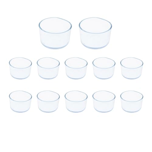 Round Chair Leg Caps,PVC Furniture Feet Covers,TTZEZE Transparent Round Floor Protectors,Clear Table Feet Covers Preventing Plastic Chair Leg Covers Scratches and Noise 40mm/1.57'', 12 - size: 1.57 inches