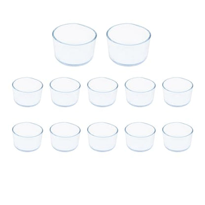 Round Chair Leg Caps,PVC Furniture Feet Covers,TTZEZE Transparent Round Floor Protectors,Clear Table Feet Covers Preventing Plastic Chair Leg Covers Scratches and Noise 40mm/1.57'', 12 - size: 1.57 inches