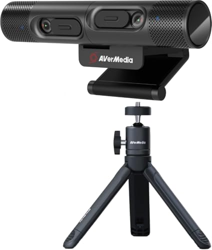 AVerMedia PW313D DualCam 2K Document Camera and Webcam for PC/Mac/Laptop, Autofocus, AI Noise Reduction, Online Teaching, Works with Zoom/Teams/Google Meet, Includes Tripod, TAA/NDAA Compliant - style: 2K30 DualCam