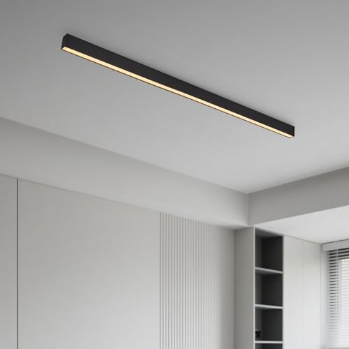 Black ceiling light LED, used for living room, bedroom, hallway, kitchen, - size: 78.7IN