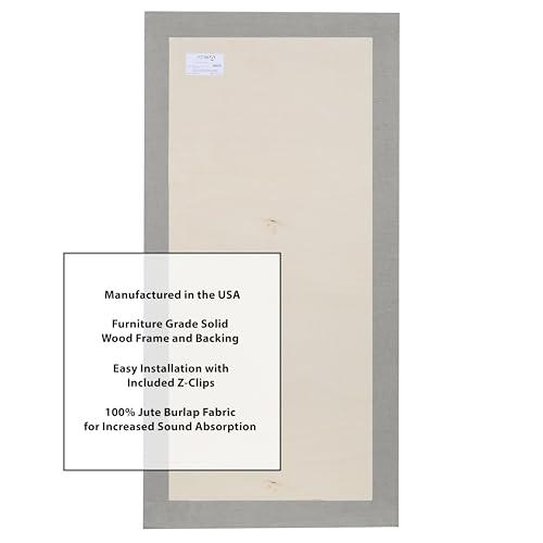 ATS Acoustic Panel 24x48x2 Inches, Beveled Edge (Fog) - color: Fog