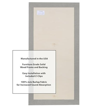ATS Acoustic Panel 24x48x2 Inches, Beveled Edge (Fog) - color: Fog