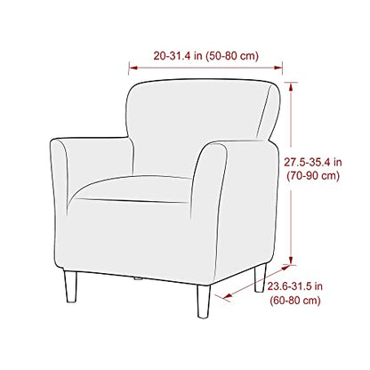 LiveGo Stretch Mid Century Modern Armchair Slipcover 1-Piece Jacquard Accent Chair Covers with Arms Soft Waterproof Chair Slipcovers for Living Room Furniture Protector Office (Black a) - color: Black a