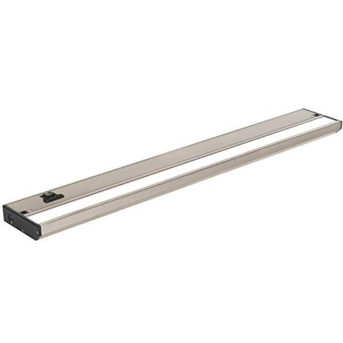 LED Under Cabinet Lighting Hardwired - 24 Inch Satin Nickel | 3CCT, Dimmable, Low-Profile, Linkable Fixture, Plug-In Option & Hi/Low Brightness Control - color: Satin Nickel, size: 24 Inch