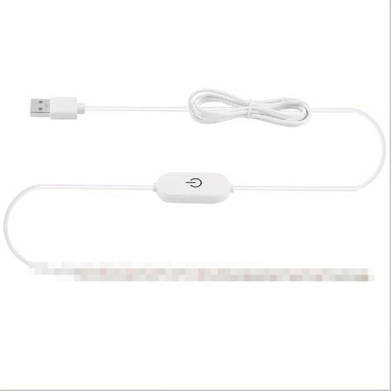 2 Pack Led Strip Lights On/Off Switch Cable with 2 Pin Wire LED Desk Lamp Touch Dimmer Switch USB Cable for Warm White LED Strip Light Daylight White LED USB Lamp with Clamp Gooseneck Lights