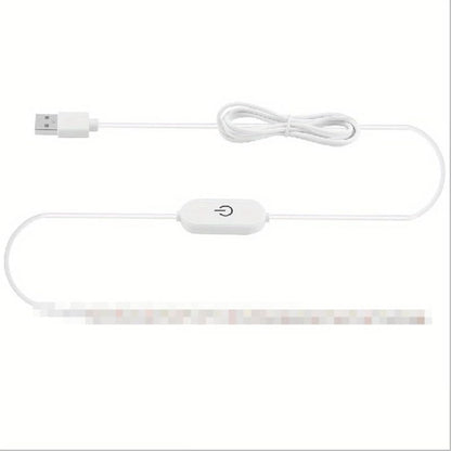2 Pack Led Strip Lights On/Off Switch Cable with 2 Pin Wire LED Desk Lamp Touch Dimmer Switch USB Cable for Warm White LED Strip Light Daylight White LED USB Lamp with Clamp Gooseneck Lights