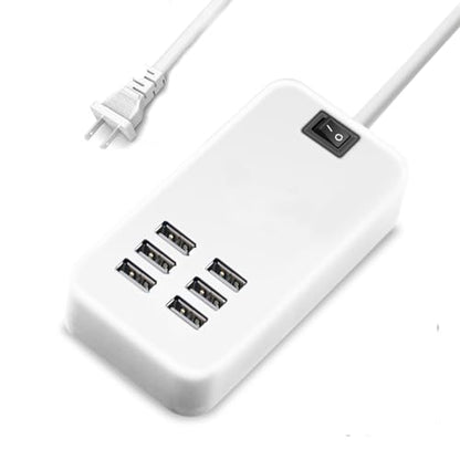 USB Charger Station Multi Port, Portable 6 Ports Chargers for Multiple Devices, Wall Charger Adapter for iPhone 17 16 15 pro max Samsung Galaxy S25/S24/S23