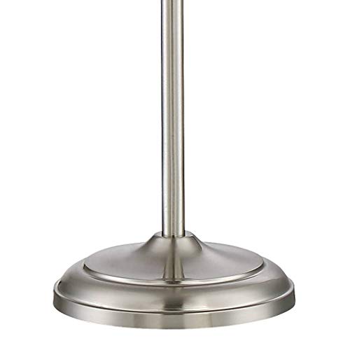 360 Lighting Ellery 72" Tall Nickel Tree Torchiere 3-Light Floor Lamp | Modern Standing Brushed Silver Frosted White Glass Shade Decor for Living Room Reading House Bedroom Office
