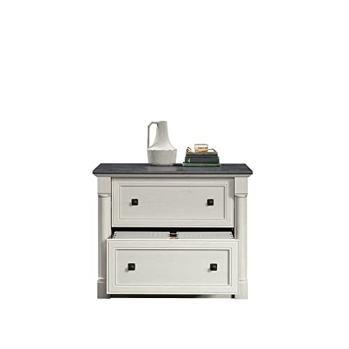 Sauder Palladia 2 Drawer File Cabinet, Lateral Filing Cabinets for Home Office, Hanging File Folders Organizer, Interlocking Drawers, in Glacier Oak Finish - color: Glacier Oak