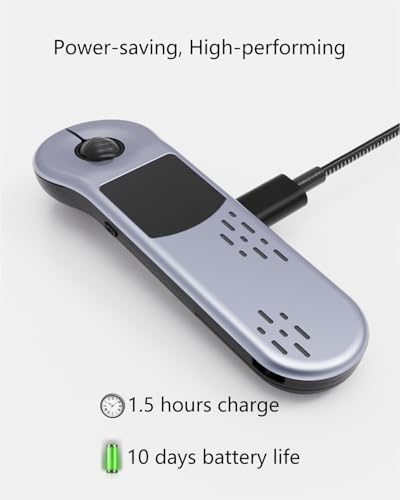 Rechargeable Air Mouse for PC/iOS/Android with Touchpad Wireless PPT Presenter with Bluetooth 2.4G, Works with PowerPoint/Keynote/TikTok/Camera/Kindle App (Silver) - color: Silver