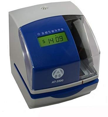 AT-3500 Heavy Duty Multifunction Time Clock and Time/Date/Number Stamp | 300+ Print Combinations, Custom Text Programming, Battery Backup, Auto Daylight Savings, Numbering Machine