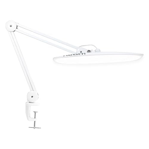 Neatfi LED Desk Lamp, 2200 Lumens, 24W, 20-Inch Wide Head (White) - color: White, size: Non-CCT with Clamp