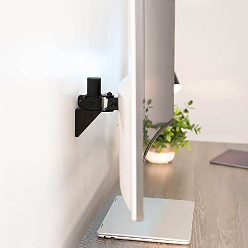 VIVO Wall Mount Conversion Pole Bracket, for Single or Dual Monitor Mount Arms, Standard 1-3/8 inch Diameter, Universal Compatibility, Weight Capacity 44 lbs, Black, MOUNT-WCB01