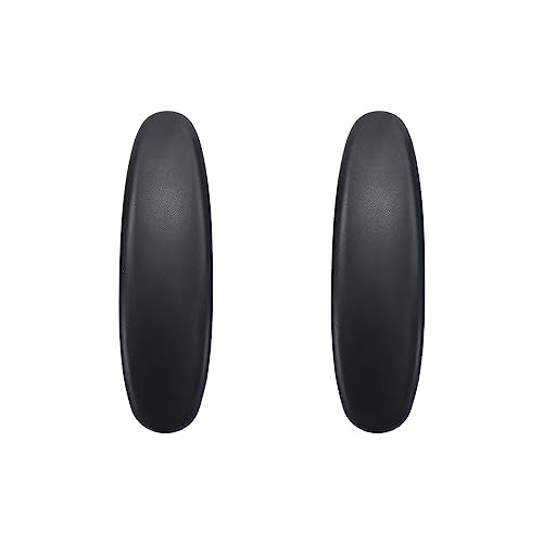 Wealrit 2 PCS Office Chair Arm Pads, Armrest Pad Universal 4" Mounting Hole | PU Office Chair Part, Armrest Replacement Cushions, Ergonomic Elongated Shape