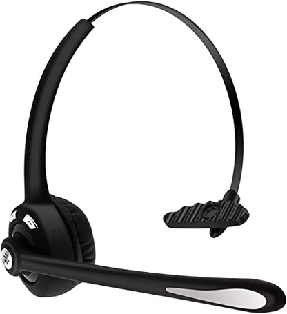 Bluetooth Headset with Microphone 12 Hours Talking Time for Trucker Wireless HeadsetsTruck Driver Call Center Skype Home Office PC