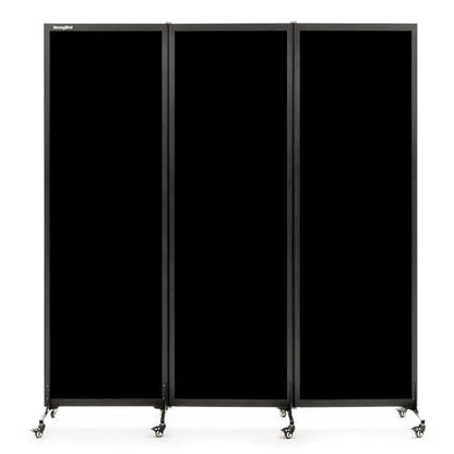 Room Partition 2.0 Upgrade Version, 6'L* 6'7"H,3 Panel,Black - color: Black, size: 3