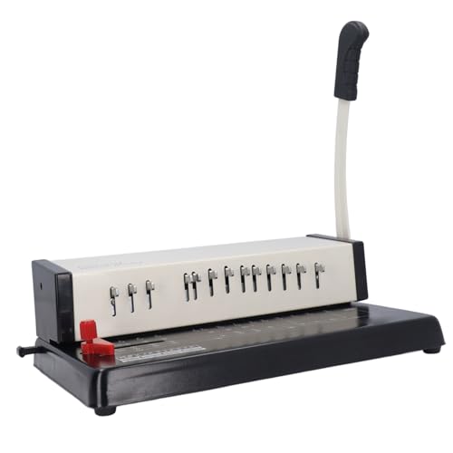 Professional Book Binding Machine A4 13 Holes Manual Comb Binder Office Home Use Multifunctional Wire Binding Machine for Documents Reports Booklets Hardware Plastic