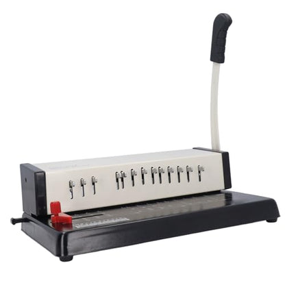 Professional Book Binding Machine A4 13 Holes Manual Comb Binder Office Home Use Multifunctional Wire Binding Machine for Documents Reports Booklets Hardware Plastic