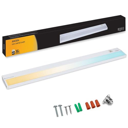 Hardwired Under Cabinet Lighting, 36in 22W LED Light for Kitchen/Closet, 1426lm, CRI>92, R9>90, Dimmable, 5 Color Temperature, 2700K-5000K(Warm White, Cool White, Daylight) - size: 36 inch