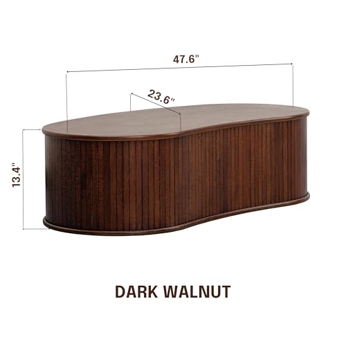 NTC Ripple (Coffee Table, Dark Walnut) - color: Dark Walnut, style: Coffee Table