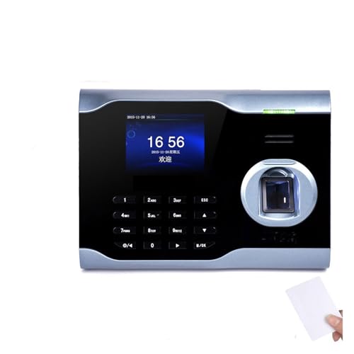 Fingerprint Time Clock with 3.0 Inch Color Screen WiFi Fingerprint Time Attendance USB Communication Office Time Attendance Clock for Small Businesses,Black-IC Card - size: IC card
