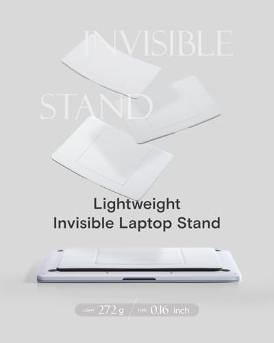 MOFT Invisible Laptop Stand, Stick-Free Tablet&Laptop Riser for Mobile Work - color: Misty Cove, size: 15"+ Laptops & 13"+ Tablets-Non-Adhesive