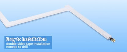 Cable Concealer Kit, 157 inches Cord Cover, Wall Mount Wire Management System, White