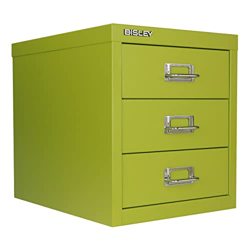 3-Drawer Steel MultiDrawer Cabinet - Green, by Bisley - color: Bisley Green, size: 3 Drawer