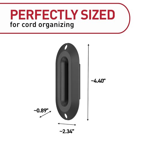 Command Cord Wrap, 2 Units, 4 Medium Strips - color: Black