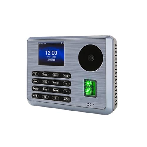 Palm and Fingerprints Identification Time Clock Palm Attendance Device Fingerprint Time Clock Palm Scanner for Small Businesses and Offices for Small Businesses,Black-ID - size: ID