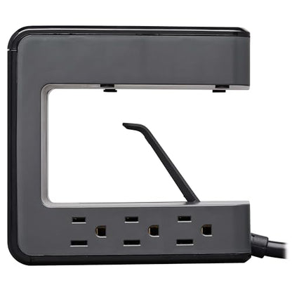Tripp Lite Safe-IT Desk Clamp Surge Protector, 6-Outlets, USB-C & 2 USB-A Ports, 8Ft / 2.4M Cord, $50,000 Insurance & Limited Life Manufacturer's Warranty (TLP648UCBAM) - style: Safe-IT