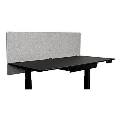 Stand Up Desk Store ReFocus Clamp-on Acoustic Desk Divider Privacy Panel that Reduces Noise and Visual Distractions (Cool Gray, 59" X 23.6") - color: Cool Gray, size: 60" X 24"