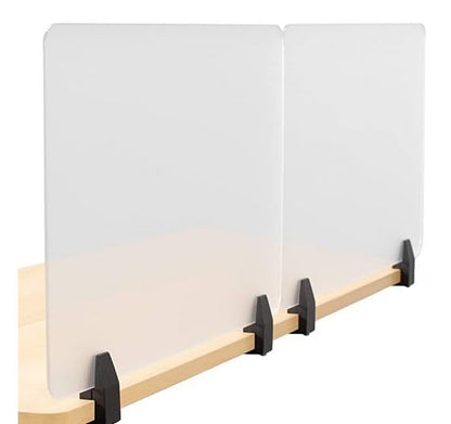 Acrylic Desk Privacy Panel, 2 Pack Desk Dividers Office Partitions Office Desk Accessories Frosted Acrylic Clamp-on Desk Partition for Schools Students Classroom Tabletop (24 x 18 Inch) - size: 24 x 18 Inch