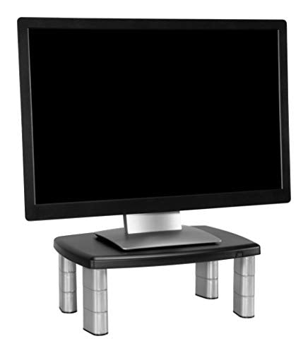 3M Adjustable Monitor Stand, Silver/Black (Pack of 3) - size: 11-Inch (Pack of 3)